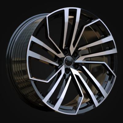 Ratlankis R19x8.5J  5X112  ET  35  66.6  B1618  (FBX158J)  Black Polished (MB)  For AUD  (Z5)  (HYBRID FORGED)