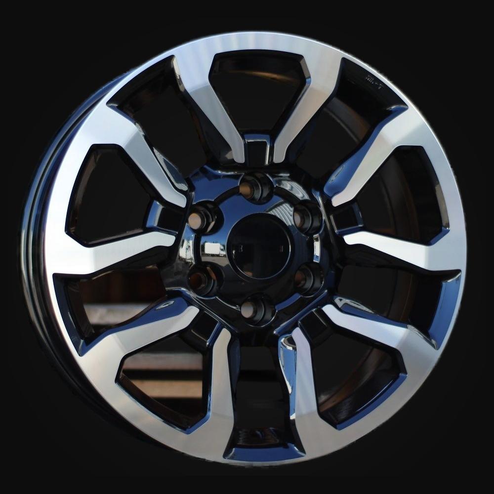 Ratlankis R17x7.5J  6X139.7  ET  30  106  B1623  (BK5901)  Black Polished (MB)  For TOYOT  (L6+Z4)
