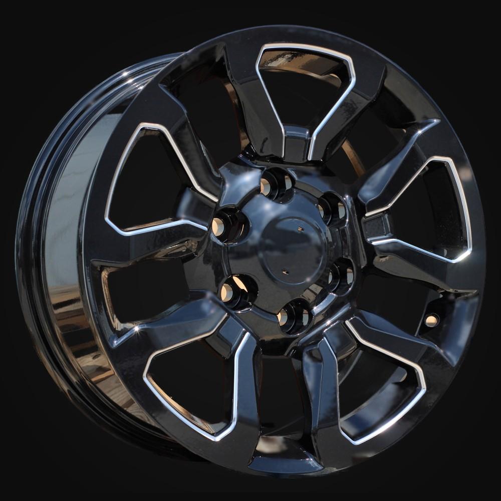 Ratlankis R18x7.5J  6X139.7  ET  25  106.1  B1623  (IN1103)  Black (BL)  For TOYOT  (P2)
