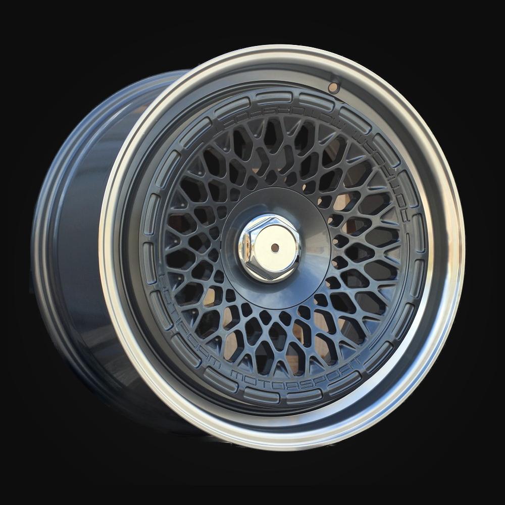Ratlankis R18x9.5J  10X112/120  ET  35  72.6  1308B  Gun Metal+Polished Lip (GMPL)  For RACIN  (Z4)  (ROTIFORM MOTOSPORT Style Rear+Front)