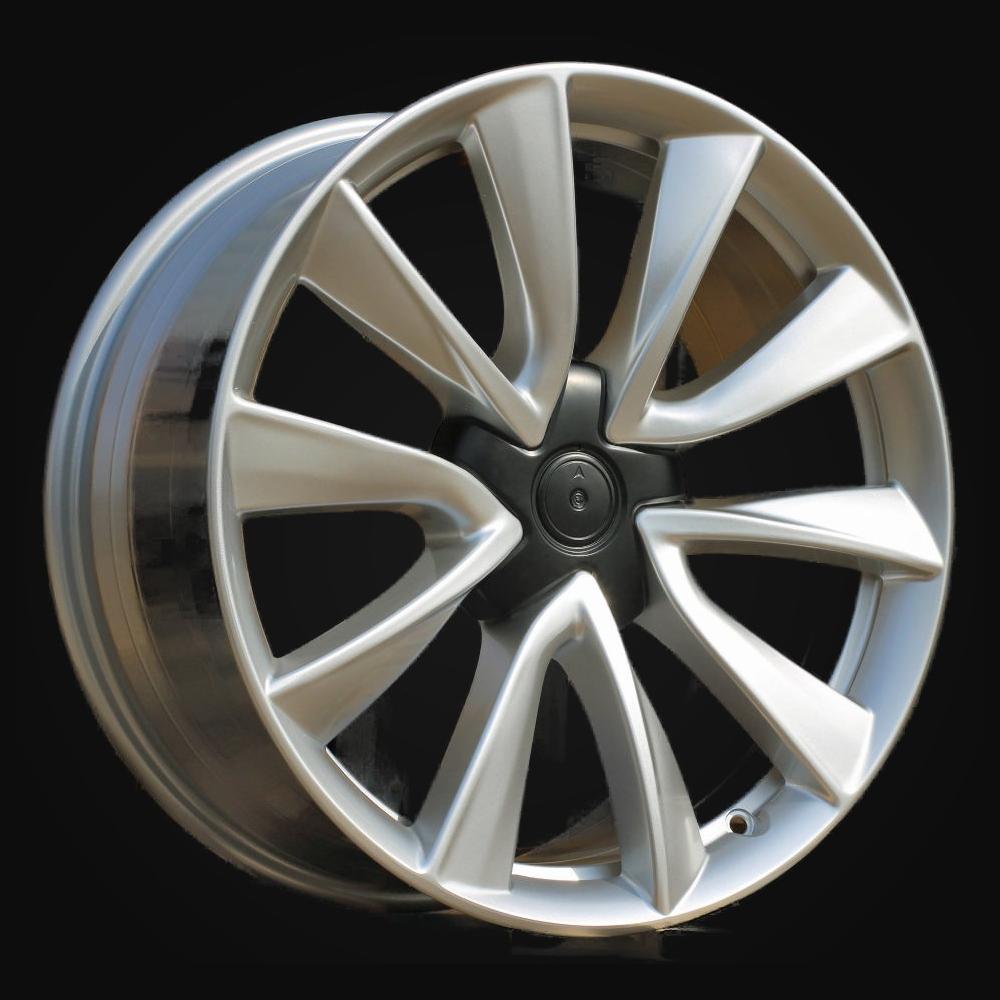 Ratlankis R19x8.5J  5X114.3  ET  40  64.1  B2046  (H3154F)  Silver Shining (SS)  For TESLA  (K7+K3)  (HYBRID FORGED (Model 3))