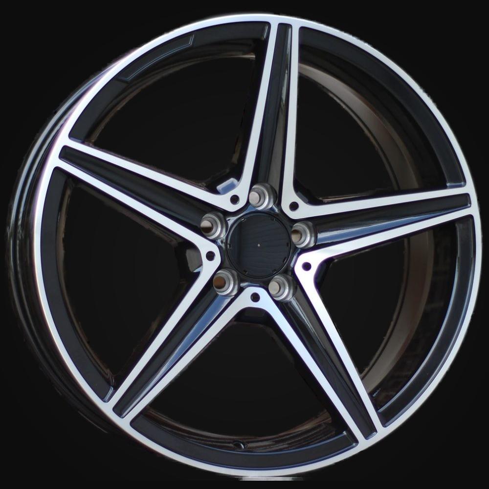 Ratlankis R18x7.5J  5X112  ET  44  66.6  B5052  (LU1334)  Black Polished (MB)  For MER  (P1)
