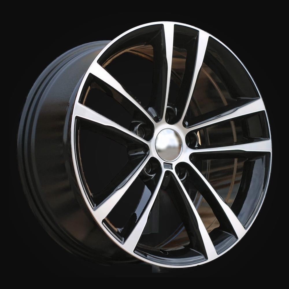 Ratlankis R17x8J  5X120  ET  34  72.6  B5229  Black Polished (MB)  For BMW  (P2)