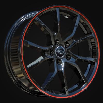 Ratlankis R17x7J  5X105  ET  40  56.6  B5253  Black+Red Line (BR)  For RACIN  (L3)  ((AKC 80 Eur))