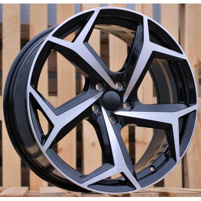Ratlankis R14x6J  5X100J  ET  35  57.1  B5340  Black Polished (MB)  For VW  (R+D1)