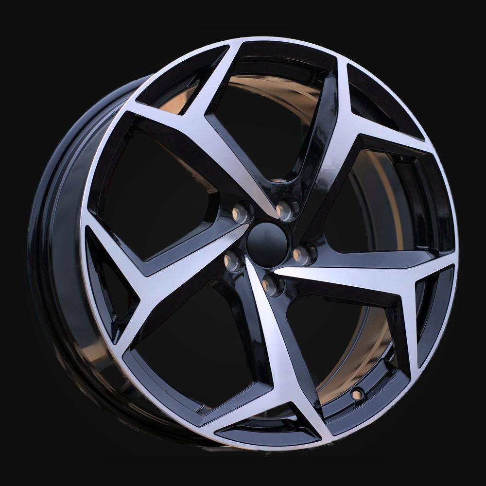 Ratlankis R16x6.5J  5X100  ET  45  57.1  B5340  Black Polished (MB)  For VW  (D2+P+D1)