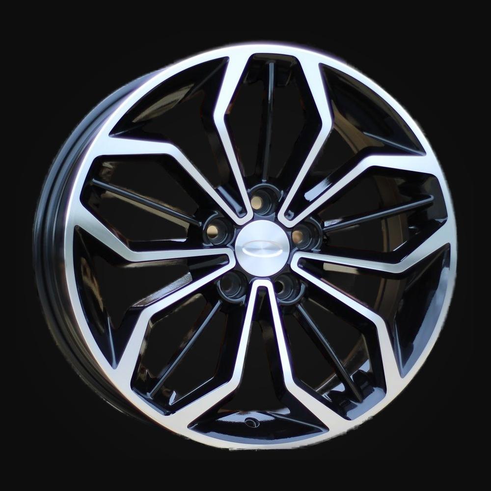 Ratlankis R16x6.5J  5X108  ET  50  63.3  B5433  Black Polished (MB)  For FORD  (D2+R)