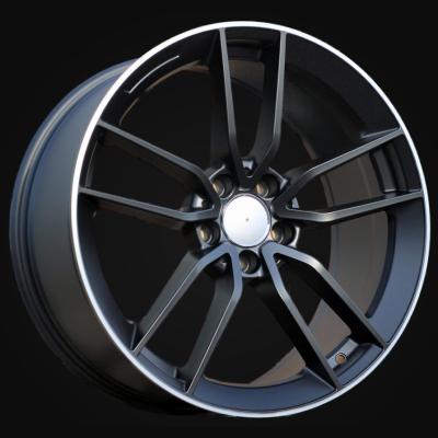 Ratlankis R19x9J  5X112  ET  49  66.6  B5461  Black Half Matt+Polished Lip (BLHMPL)  For MER  (K4)  (Rear+Front)
