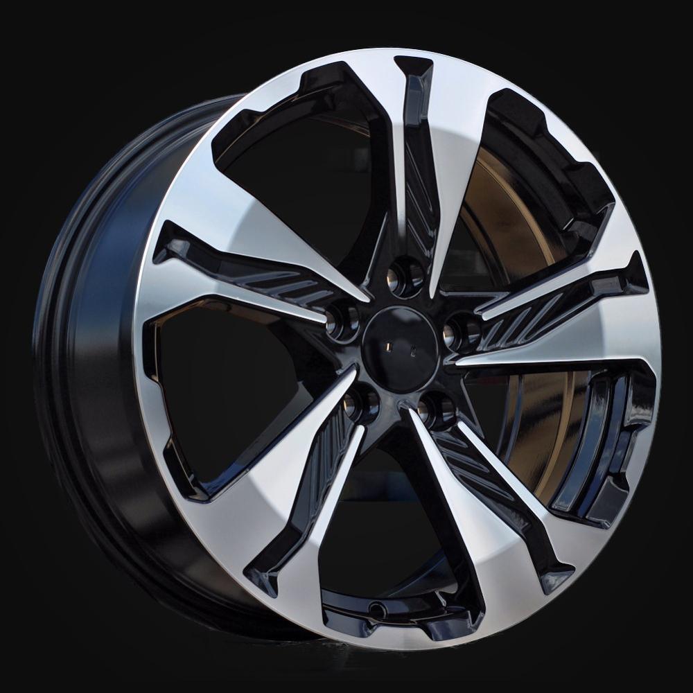Ratlankis R17x7.5J  5X114.3  ET  45  64.1  B5520  Black Polished (MB)  For HOND  (L1)