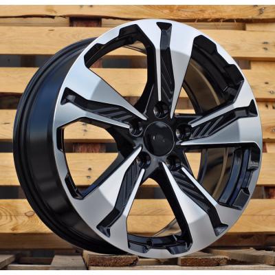 Ratlankis R17x7.5J  5X114.3J  ET  45  64.1  B5520  Black Polished (MB)  For HOND  (L1)