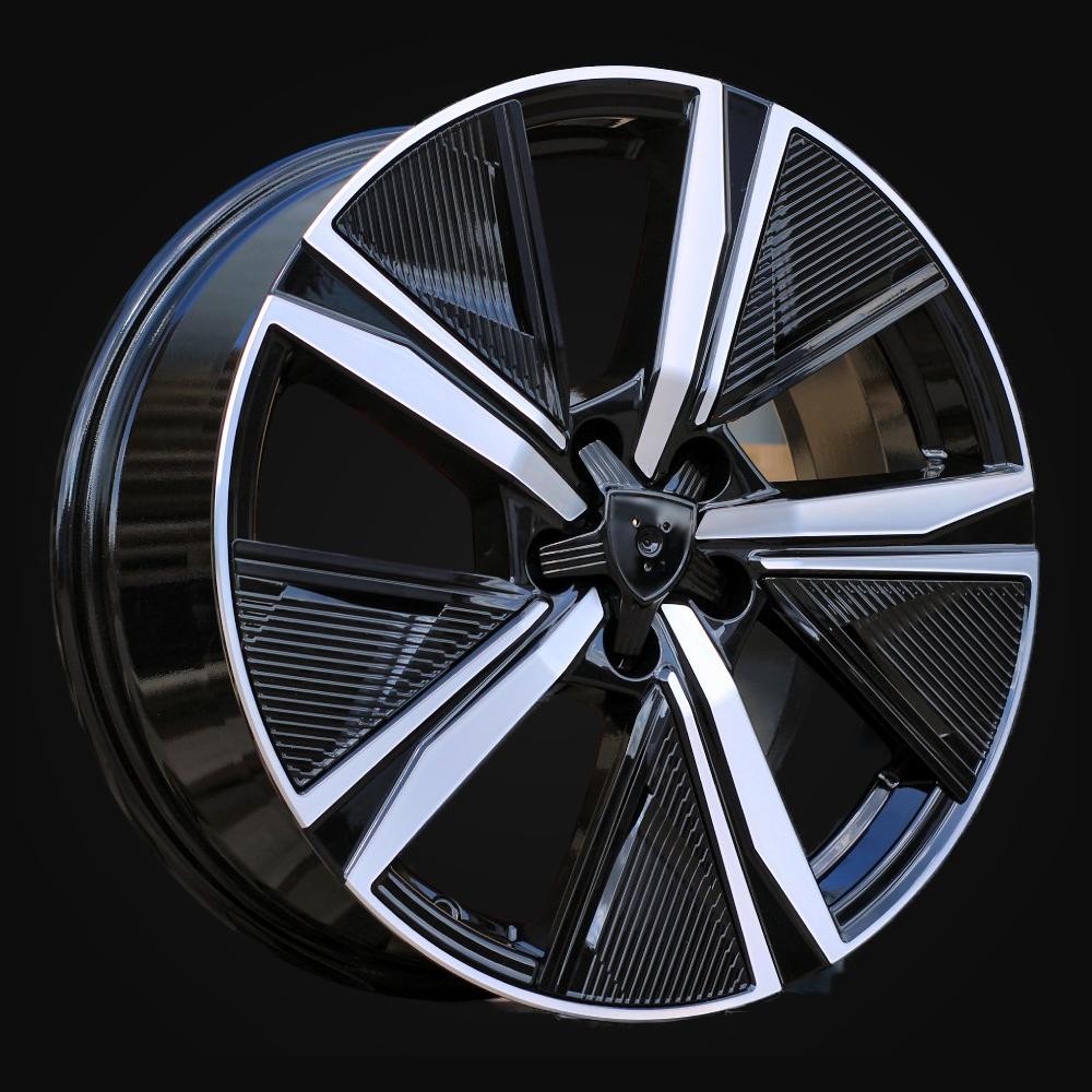 Wheel R18x7.5J  5X108  ET  44  65.1  Y1187F  Black Polished (MB)  For PEUG  (K4)  (NEW Design Full Spokes)