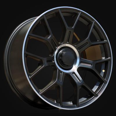 Wheel R21x8.5J  5X112  ET  40  66.6  Y1188  (YF7071)  Black Half Matt+Polished Lip (BLHMPL)  For MER  (P1+M)  (HYBRID FORGED Rear+Front)
