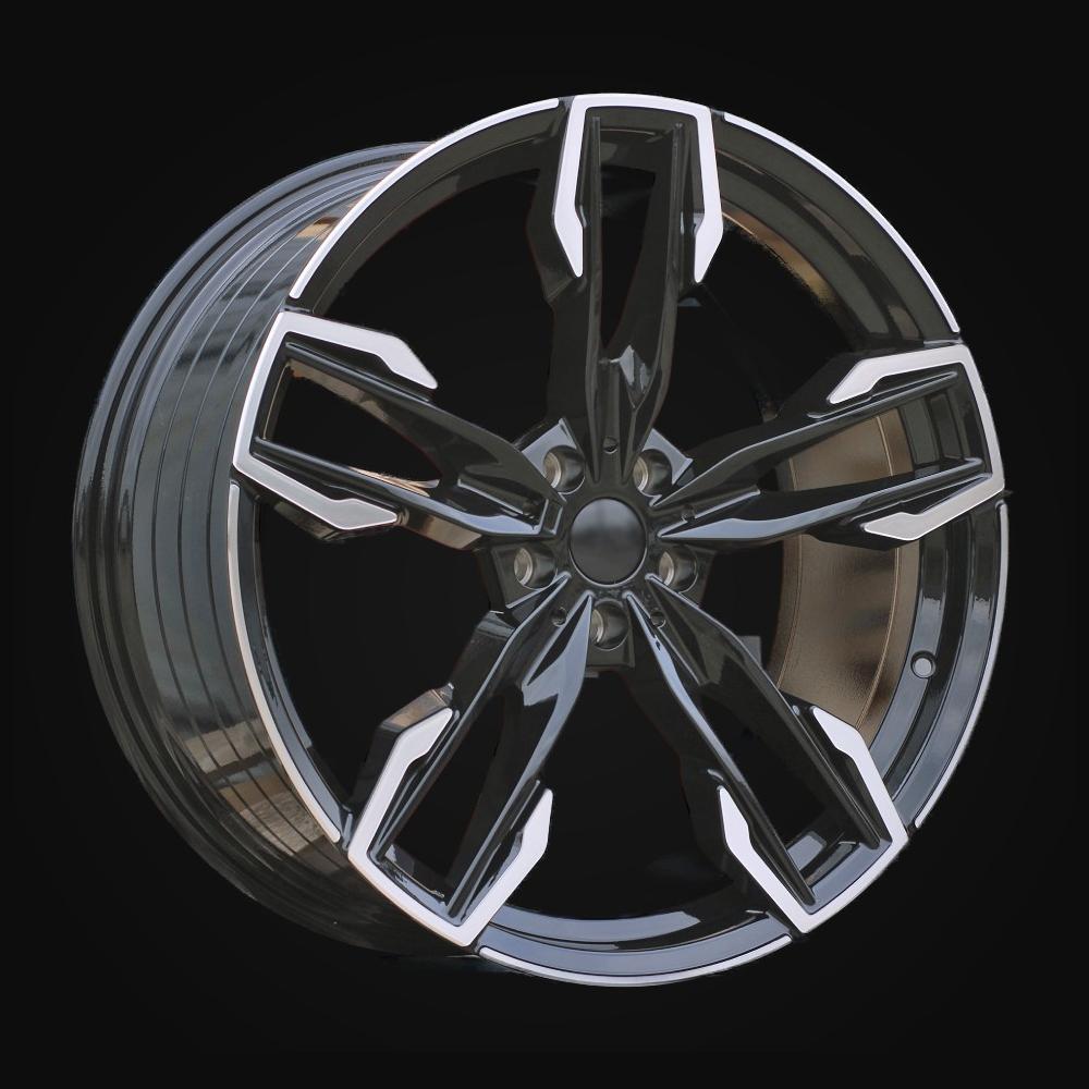 Wheel R20x9.5J  5X112  ET  43  66.6  YF5718  Black Polished (MB)  For BMW  (P1)  ((X3J) HYBRID FORGED Rear+Front)