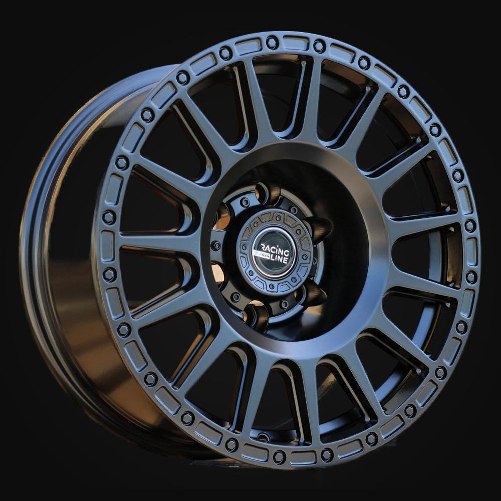 Ratlankis R17x8J  6X139.7  ET  15  110.1  B5877  Black Half Matt (BLHM)  For 4X4  (P)