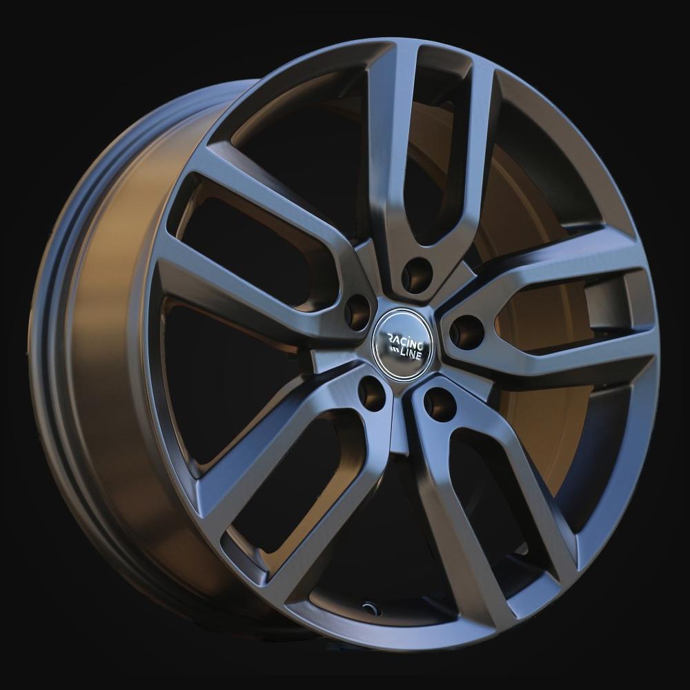 Ratlankis R18x7.5J  5X114.3  ET  45  73.1  B5883  Black Half Matt (BLHM)  For RACIN  (K4)