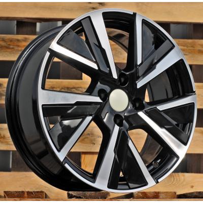 Ratlankis R16x6.5J  5X108J  ET  40  65.1  B5906  Black Polished (MB)  For PEUG  (L4)  (Carved Spokes)