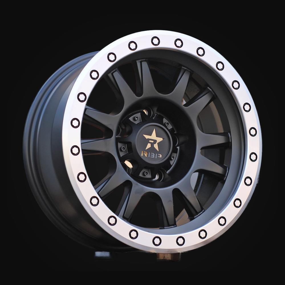 Ratlankis R16x8J  5X139.7  ET  M12  110.5  B5944  Black Half Matt+Polished Lip (BLHMPL)  For 4X4  (L2)
