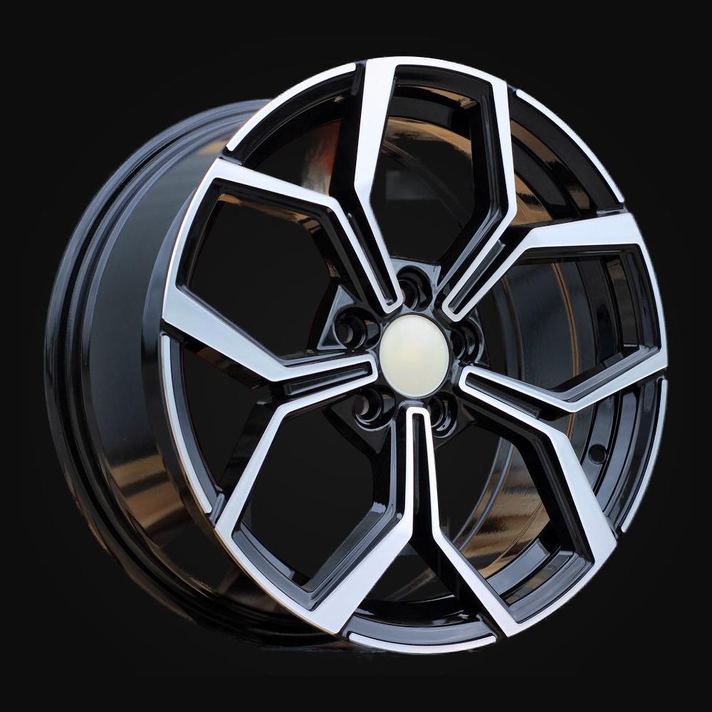 Ratlankis R16x6.5J  5X100  ET  45  57.1  B5952  (IN5563)  Black Polished (MB)  For VW  (P2)