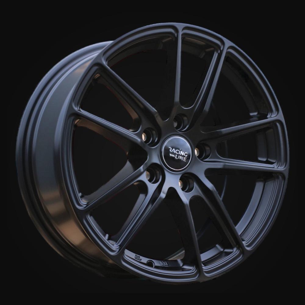 Ratlankis R16x7J  5X100  ET  40  57.1  BK1155  Black Half Matt (BLHM)  For RACIN  (D2)