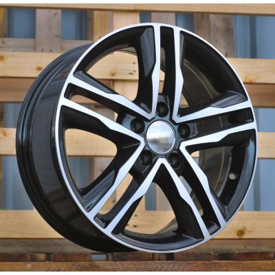 Ratlankis R17x7.5J  5X108J  ET  40  65.1  BK424  Black Polished (MB)  For RACIN  (L1)  ((Max 1250kg))