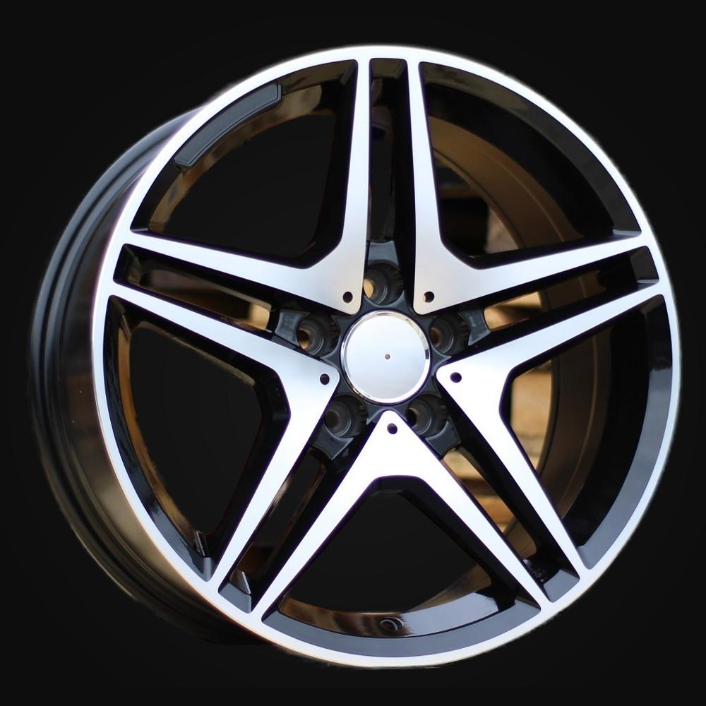 Ratlankis R17x8J  5X112  ET  40  66.6  BK443  Black Polished (MB)  For MER  (K2)