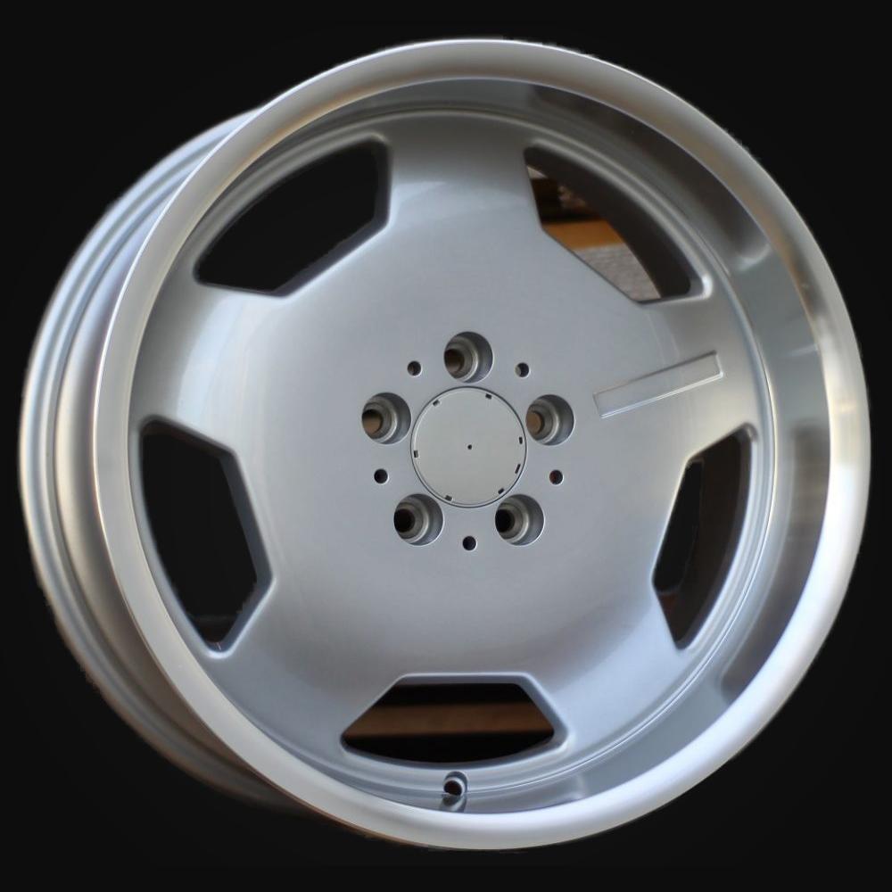 Ratlankis R17x9J  5X112  ET  30  66.6  BK632  Silver+Polished Lip (SP)  For MER  (R+P2+L4)  (MONOBLOCK Style)