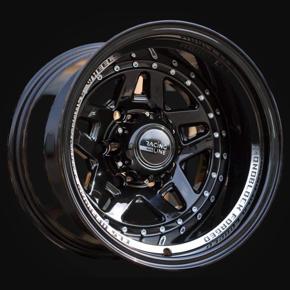 Ratlankis R15x10J  6X139.7  ET  M44  110.1  BK936  Black Polished (MB)  For 4X4  (D2+R)
