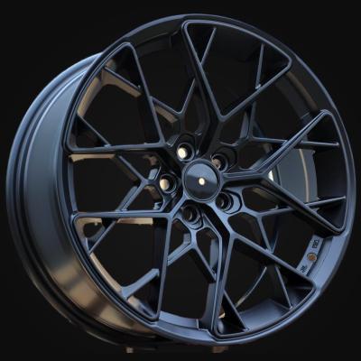 Wheel R17x7.5J  5X100  ET  35  57.1  Q1131  (BK5929)  Black Half Matt (BLHM)  For RACIN  (L3)  (Style HRE)