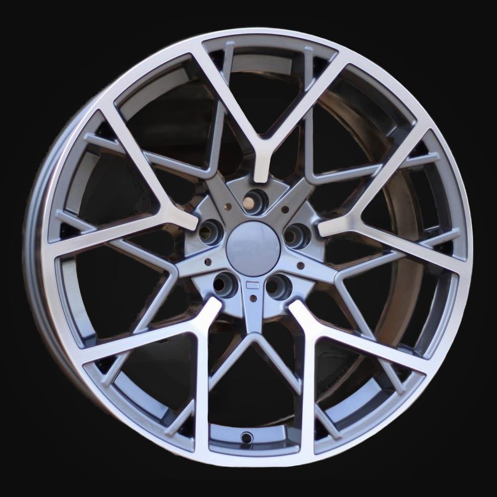 Wheel R19x8.5J  5X112  ET  26  66.6  B1383  Grey Polished+Powder Coating (MGPC)  For BMW  (P)  (Rear+Front)
