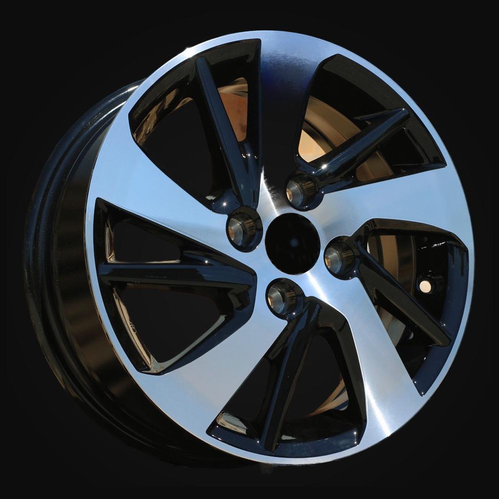 Ratlankis R15x5.5J  4X100  ET  45  54.1  F0458  (SW121)  Black Polished (MB)  For TOYOT  (P1)