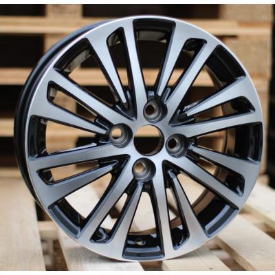 Ratlankis R14x5.5J  4X100J  ET  45  54.1  F1438  (LU1437)  Black Polished (MB)  For TOYOT  (R+Z5+P1)