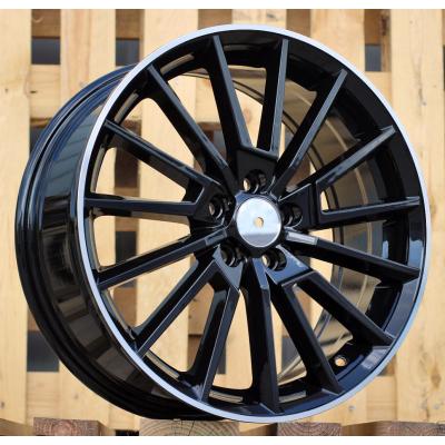 Wheel R17x7J  5X112J  ET  46  57.1  B5969  Black+Polished Lip (BLPL)  For SKODA  (P)