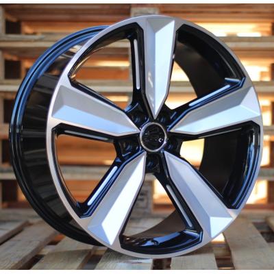 Ratlankis R17x7.5J  5X112J  ET  35  66.6  A5470  (FBX057J)  Black Polished (MB)  For AUD  (K3)  (Milling HYBRID FORGED)