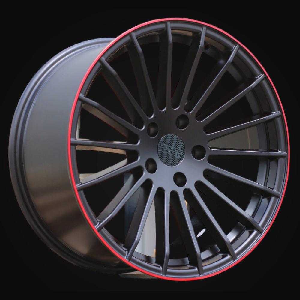 Wheel R20x10.5J  5X130  ET  40  84.1  A1227  (HX010J)  Black Half Matt+Red Lip (BLHMRL)  For HAXER  (K4)  ((AKC 120 Eur))