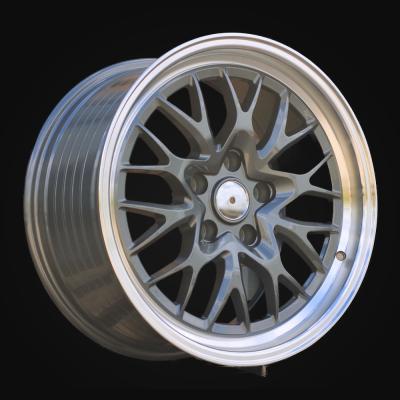 Wheel R18x9J  5X120  ET  30  72.6  A1408  Gun Metal+Polished Lip (GMPL)  For RACIN  (P)  (HRE Performance Style (Front+Rear))