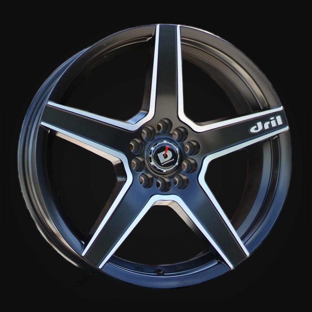 Wheel R18x8J  10X105/114  ET  35  67.1  A5274  Black Polished Half Matt (MBHM)  For RACIN  (K7)  ((AKC 85 Eur))