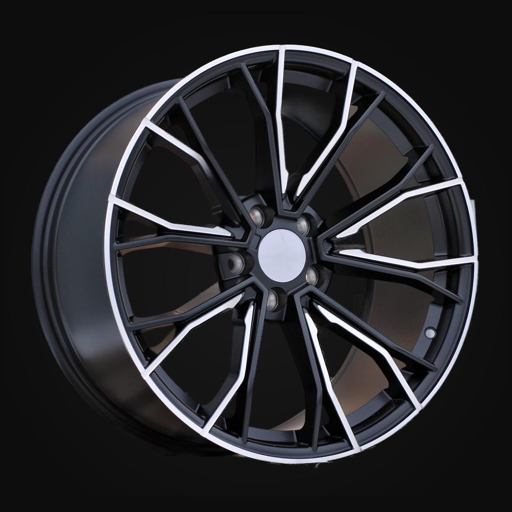 Wheel R19x9.5J  5X112  ET  38  66.6  A5385  (XFE290)  Black Half Matt (BLHM)  For BMW  (P1)  (Rear+Front (With polished LIP))