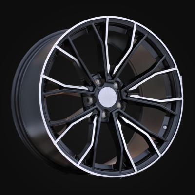Wheel R19x9.5J  5X112  ET  38  66.6  A5385  (XFE290)  Black Half Matt (BLHM)  For BMW  (P1)  (Rear+Front (With polished LIP))