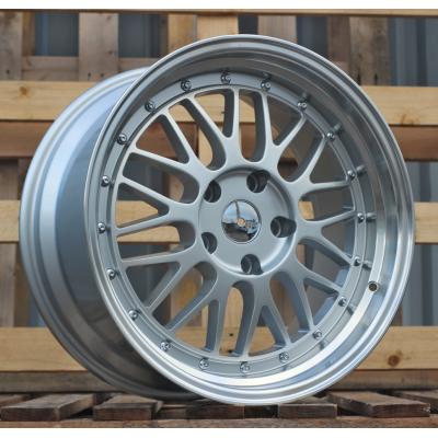 Wheel R16x7.5J  4X100J  ET  20  57.1  A1025  (IN0082)  Silver+Polished Lip (SP)  For RACIN  (A)  (BBS Style Rear+Front)
