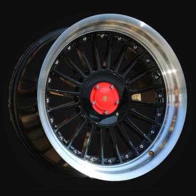 Wheel R17x8J  5X120  ET  20  74.1  7307F  Black+Polished Lip (BLPL)  For BMW  (P1)  (ALPINA Style Rear+Front (GRPL))