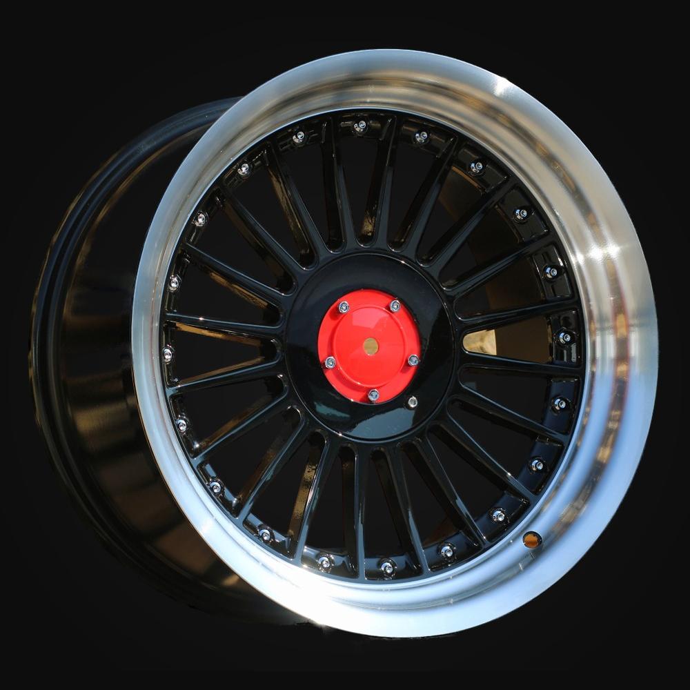 Wheel R17x9J  5X120  ET  15  74.1  7307R  Black+Polished Lip (BLPL)  For BMW  (Z5+P1)  (ALPINA Style Rear+Front (GRPL))