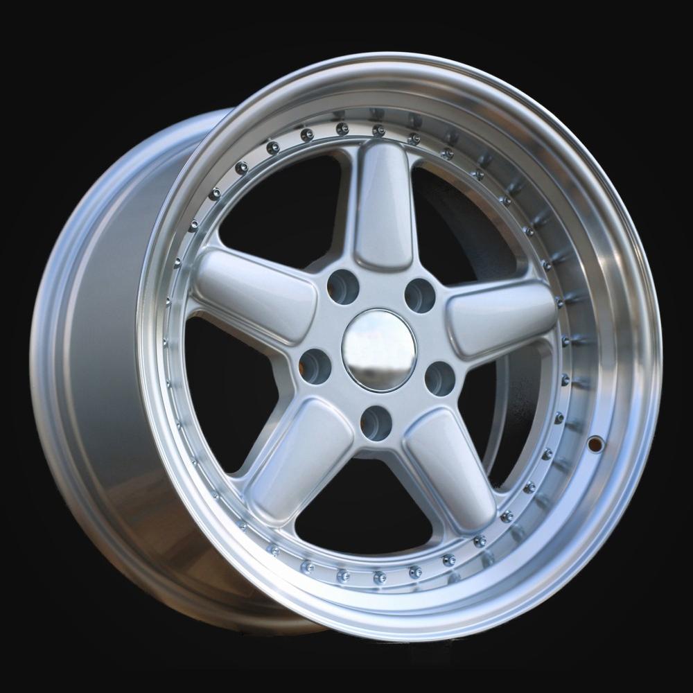 Wheel R17x7.5J  4X100  ET  30  57.1  7961F  Silver+Polished Lip (SP)  For RACIN  (Z3)  (AC Schnitzer Style For BMW)