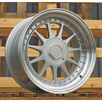 Wheel R17x8.5J  4X100J  ET  20  57.1  7962F  Silver+Polished Lip (SP)  For RACIN  (Z3+P2)  (HARTGE Style)