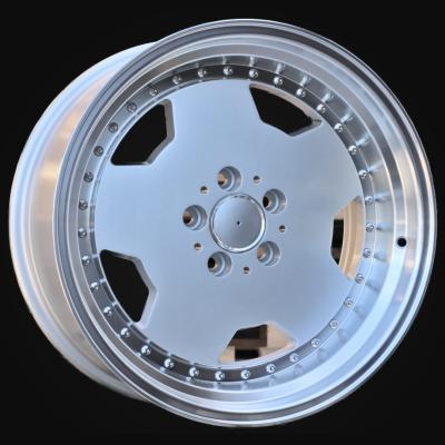 Wheel R18x8J  5X112  ET  35  66.6  B5852  Silver+Polished Lip (SP)  For MER  (P)  (HYBRID FORGED MONOBLOCK Style)