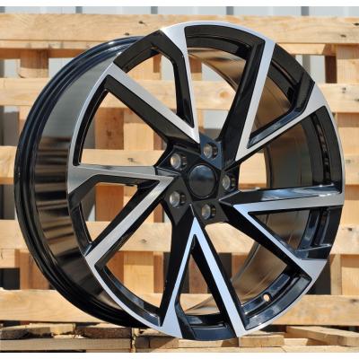 Ratlankis R18x8J  5X112J  ET  41  57.1  FE181  (YF5698)  Black Polished (MB)  For SKODA  (A)  (HYBRID FORGED)