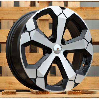 Wheel R17x6.5J  5X114.3J  ET  45  66.1  Y1274  Black Polished Half Matt (MBHM)  For DACIA  (R+P+P2)  (NEW Model)