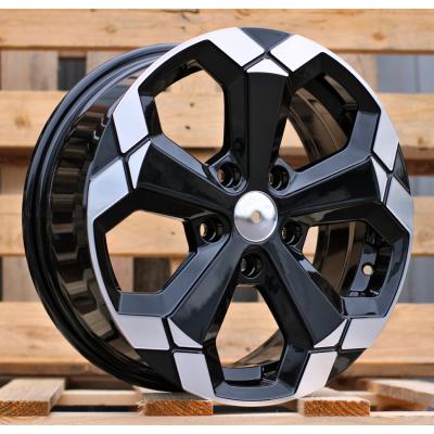 Wheel R16x6.5J  5X114.3J  ET  45  66.1  Y1274  Black Partial Polished (BP)  For DACIA  (K4+D5)  ((AKC 70 Eur))