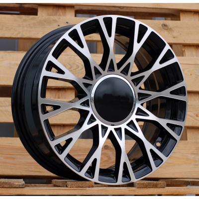 Wheel R16x6.5J  4X98J  ET  35  58.1  Y1283  (YF0447)  Black Polished (MB)  For FIAT  (M)  (HYBRID FORGED NEW Model 500)