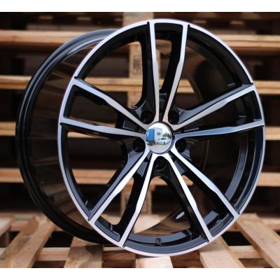 Ratlankis R18x8J  5X112J  ET  27  66.6  A5588  Black Polished (MB)  For BMW  (P)  (Rear+Front)