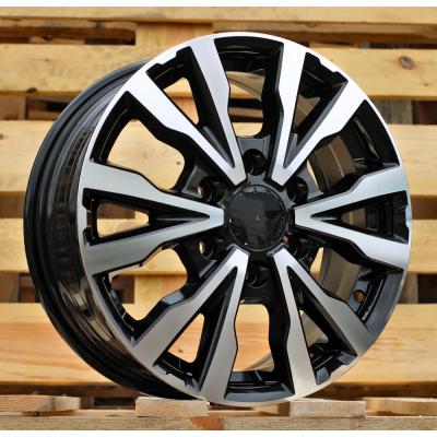 Wheel R16x6.5J  6X125J  ET  55  74.1  B3025  Black Polished (MB)  For IVECO  (Z7)  (HYBRID FORGED(max 1400kg))